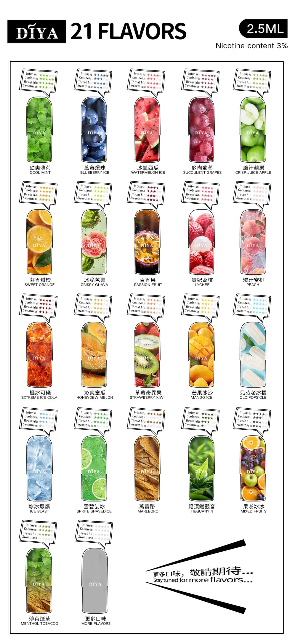 diya煙彈 全口味